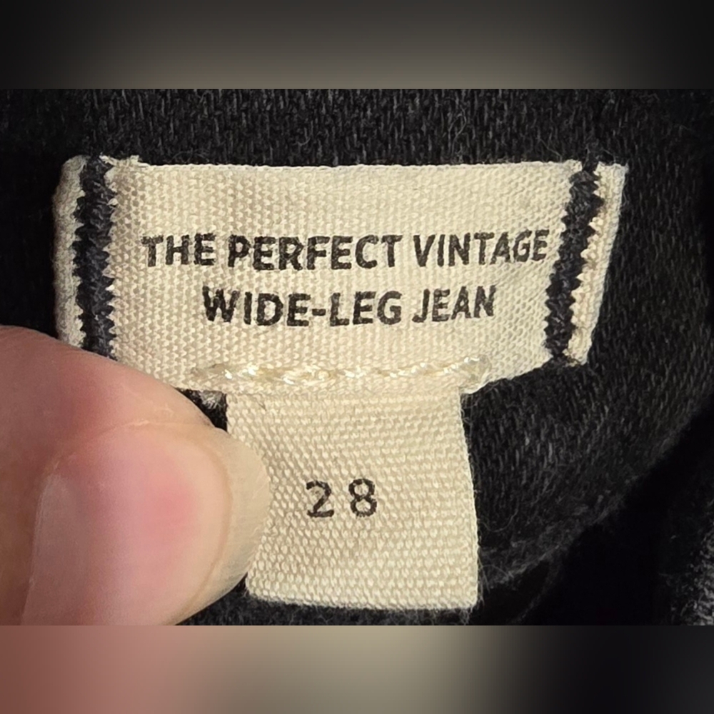SOLD!!!!!!! Madewell The Perfect Vintage Wide Leg High Waisted Jeans Size 28 - Picture 7 of 8